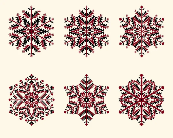 Векторные Снежинки Готовы Элегантные Снежинки Рождество Новый Год — стоковый вектор