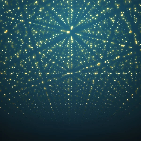 Fondo Abstracto Del Vector Matriz Estrellas Brillantes Con Ilusión Profundidad — Archivo Imágenes Vectoriales