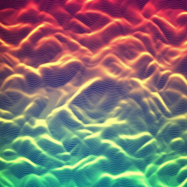矢量抽象发光点噪声背景 以扭曲表面的形式排列发光点 摘要彩色网络背景 第10页 — 图库矢量图片