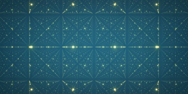 Векторный Бесконечный Космический Фон Матрица Светящихся Звезд Иллюзией Глубины Перспективы — стоковый вектор