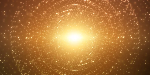 Sonsuz Uzay Arkaplanı Vektörü Derinlik Perspektif Yanılsaması Ile Parlayan Yıldızların — Stok Vektör