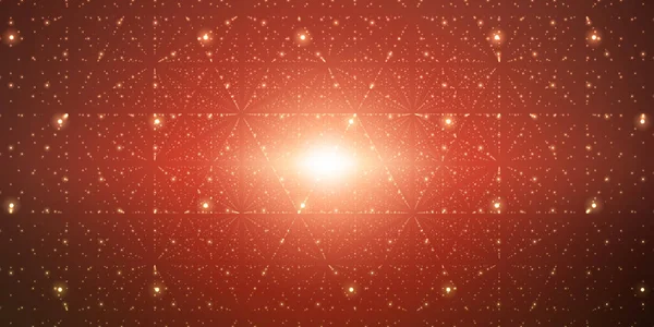 Vektor Végtelen Tér Háttér Ragyogó Csillagok Mátrixa Mélység Illúzióval Perspektívával — Stock Vector