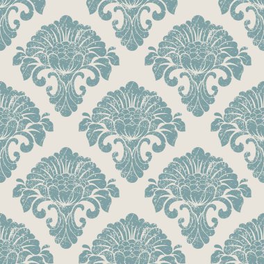 Vektör damask Dikişsiz desen arka plan. Klasik lüks eski moda damask süsleme, duvar kağıtları, tekstil, sarma için Kraliyet Viktorya Dikişsiz doku. Nefis çiçek Barok şablonu.