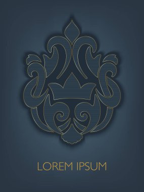 Davetiye ya da içinde zarif bir kumaş olan düğün kartı. Zarif eski moda davetiye kartı. eps10