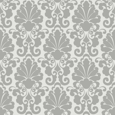 Vektör damask Dikişsiz desen arka plan. Klasik lüks eski moda damask süsleme, duvar kağıtları, tekstil, sarma için Kraliyet Viktorya Dikişsiz doku. Nefis çiçek Barok şablonu.