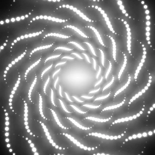 Vecteur Spirales Infinies Tunnel Fusées Éclairantes Sur Fond Noir Les — Image vectorielle