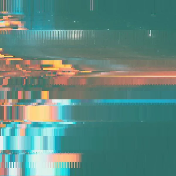 Sfondo Glitch Vettoriale Distorsione Dei Dati Dell Immagine Digitale Colorato — Vettoriale Stock