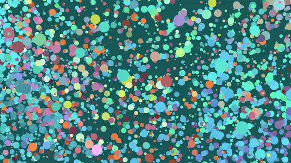 Fondo Vectorial Abstracto Con Muchas Piezas Minúsculas Confeti Círculos Coloridos — Vector de stock
