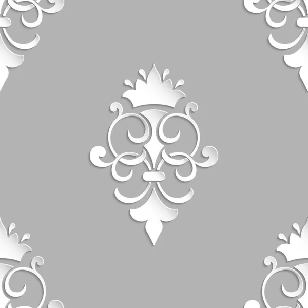 Vector Damask Seamless Pattern Element Elegant Luxury Texture Wallpapers Backgrounds — Stock Vector