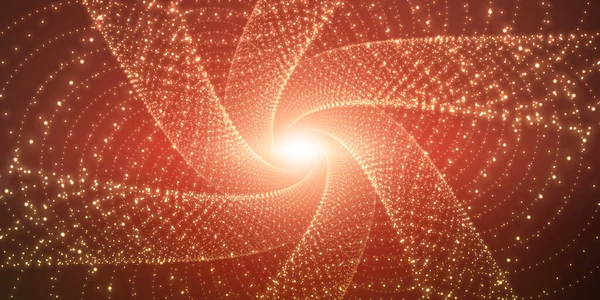 Vektorové Nekonečné Vesmírné Pozadí Matice Zářících Hvězd Iluzí Hloubky Perspektivy — Stockový vektor