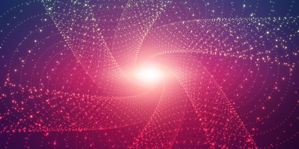 Vektor Unendlichen Raum Hintergrund Matrix Glühender Sterne Mit Der Illusion — Stockvektor