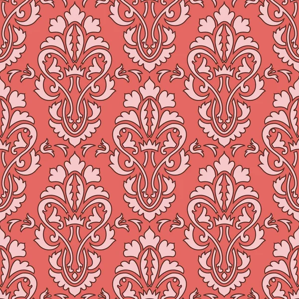 Vector Damask Seamless Pattern Background Classical Luxury Old Fashioned Damask — Stock Vector