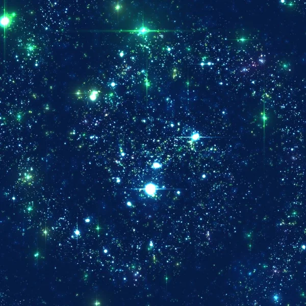 Abstrakt Vektor Bakgrund Med Stjärnor Avlägsen Galax Illustration Rymden Gnistor — Stock vektor