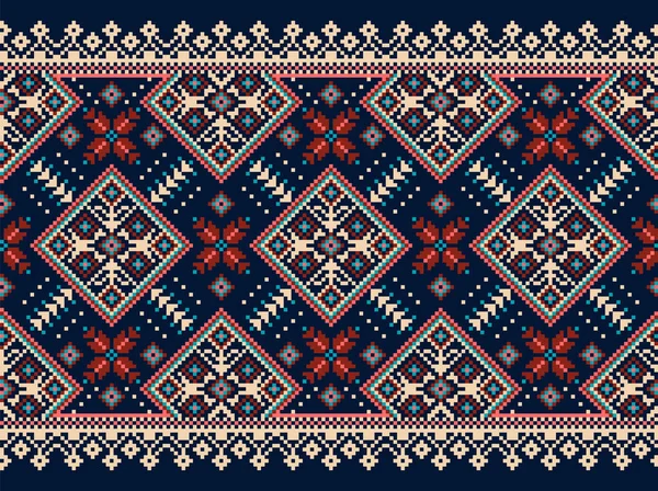 Vector Illustratie Van Oekraïense Folk Naadloze Patroon Ornament Etnische Versiering — Stockvector