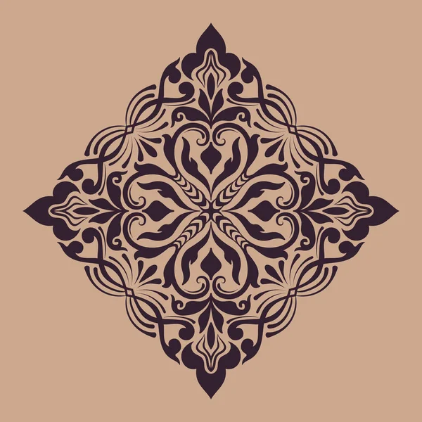 インドのメンディスタイルのベクトル抽象アラベスク要素 抽象的なアラベスクの花のベクターイラスト デザイン要素 — ストックベクタ