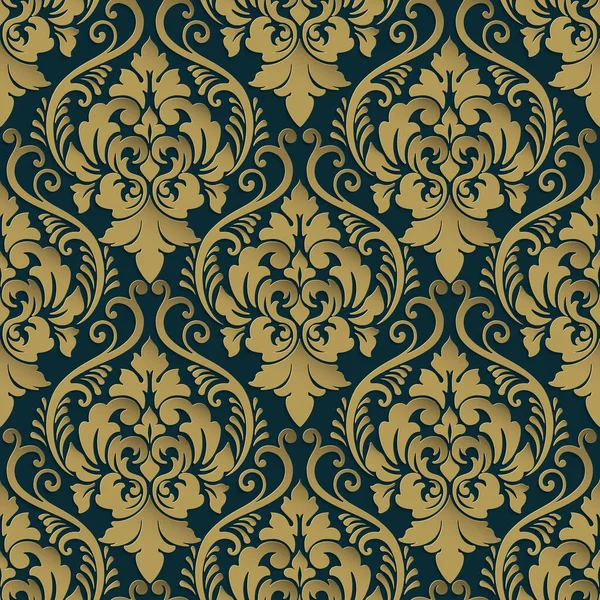 Vektor Damask Hladký Vzor Pozadí Elegantní Luxusní Textura Pro Tapety — Stockový vektor