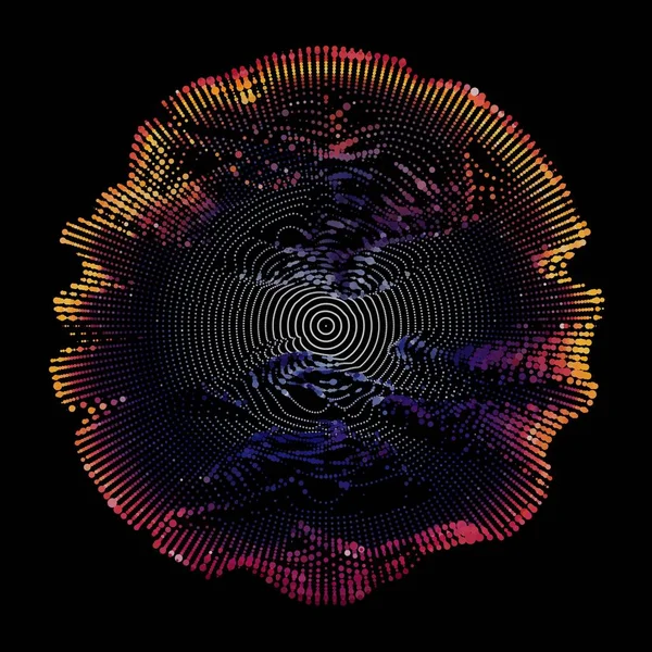 Maille Colorée Vectorielle Abstraite Sur Fond Sombre Carte Style Futuriste — Image vectorielle