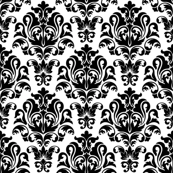 Vector Damask Seamless Pattern Background Classical Luxury Old Fashioned Damask — Stock Vector