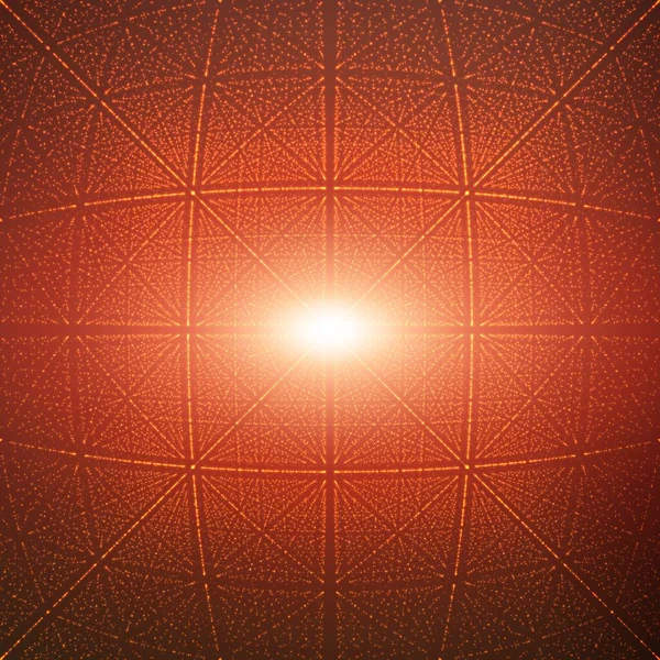 Векторный Бесконечный Ромбический Квадратный Тоннель Сияющих Вспышек Заднем Плане Светящиеся — стоковый вектор