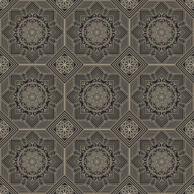 Zentangle stili geometrik süs desenli arka plan. Geleneksel Doğu süsü. Boho tarzı. Kartlar ve davetiyeler için soyut geometrik, pürüzsüz, zarif bir arkaplan.