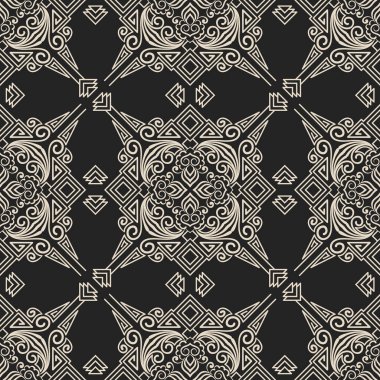 Zentangle stili geometrik süs desenli element. Geleneksel Doğu süsü. Boho tarzı. Kartlar ve davetiyeler için soyut geometrik, pürüzsüz desen zarif ögesi.