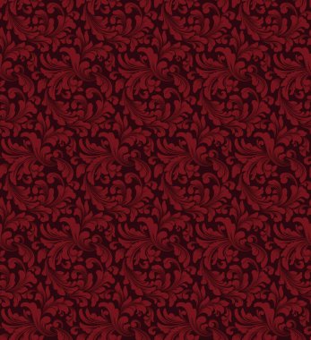 Vektör damask Dikişsiz desen arka plan. Klasik lüks eski moda damask süsleme, duvar kağıtları, tekstil, sarma için Kraliyet Viktorya Dikişsiz doku. Nefis çiçek Barok şablonu.