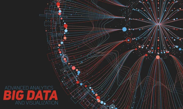 Wizualizacja Dużych Zbiorów Danych Futurystyczna Infografika Projektowanie Estetyczne Informacji Złożoność — Wektor stockowy