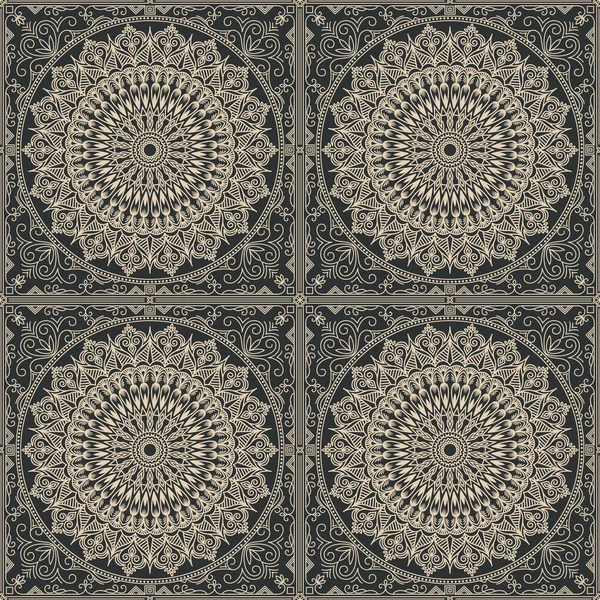角度スタイルの幾何学的な装飾パターンの背景 東洋の伝統的な装飾 ボホ風 概要カードや招待状のための幾何学的なシームレスなパターンエレガントな背景 — ストックベクタ