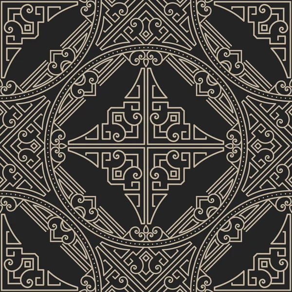 Zentangle Style Geometric Ornament Pattern Element Восточный Традиционный Орнамент Стиль — стоковый вектор