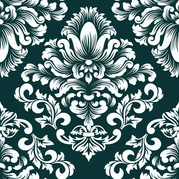 Vector Damask Seamless Pattern Element Classical Luxury Old Fashioned Damask — Stock Vector