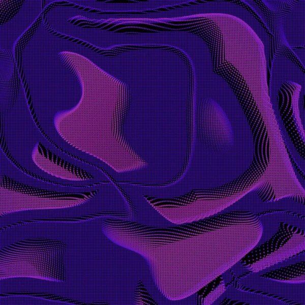 Abstract Vector Violet Kleurrijk Vervormd Mesh Vlak Donkere Achtergrond Futuristische — Stockvector