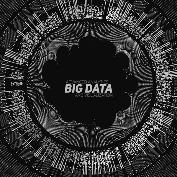 Nagy Adat Vizualizáció Futurisztikus Infografika Információ Esztétikai Tervezés Vizuális Adatok — Stock Vector