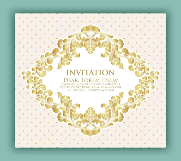 Hochzeitseinladung Und Ankündigungskarte Mit Floralem Hintergrund Eleganter Kunstvoller Floraler Hintergrund — Stockvektor