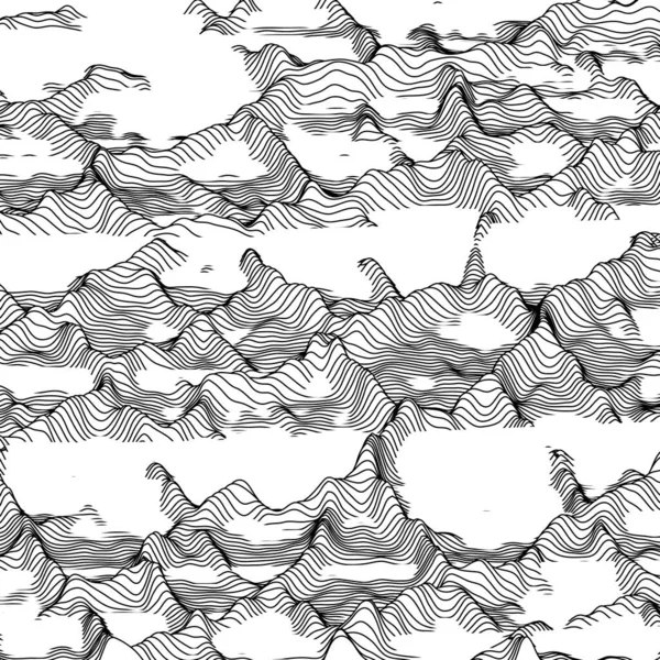 Fondo Escala Grises Rayas Vectoriales Ondas Línea Abstractas Oscilación Onda — Archivo Imágenes Vectoriales