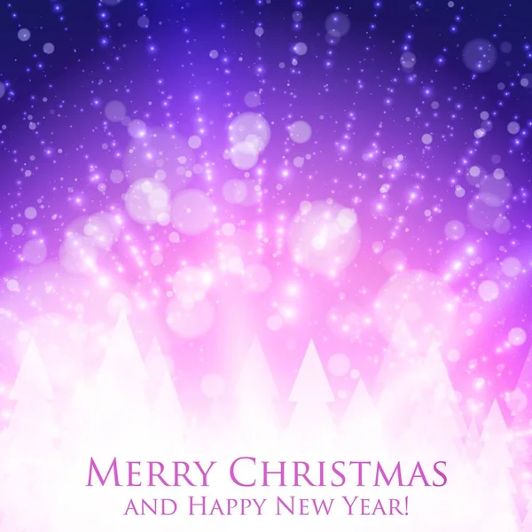 Shining Christmas Colorful Background Backlight Glowing Particles Abstract Vector Happy — Stock Vector