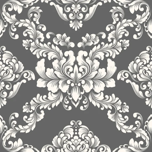 Vector Damask Seamless Pattern Element Classical Luxury Old Fashioned Damask — Stock Vector