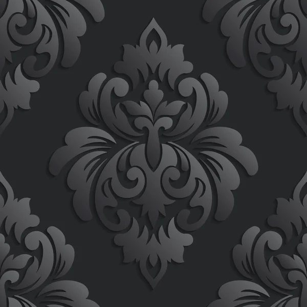 Vektor Damask Bezešvé Vzor Prvek Elegantní Luxusní Textura Pro Tapety — Stockový vektor
