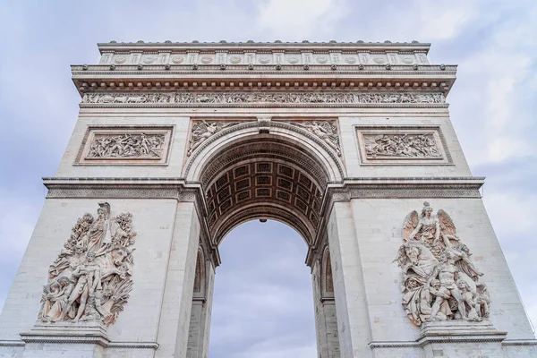 Bela Vista Arco Triunfo Outono Cidade Paris França — Fotografia de Stock