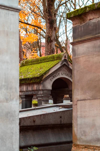 Parigi Francia Novembre 2019 Veduta Sul Vicolo Autunnale Del Cimitero — Foto Stock