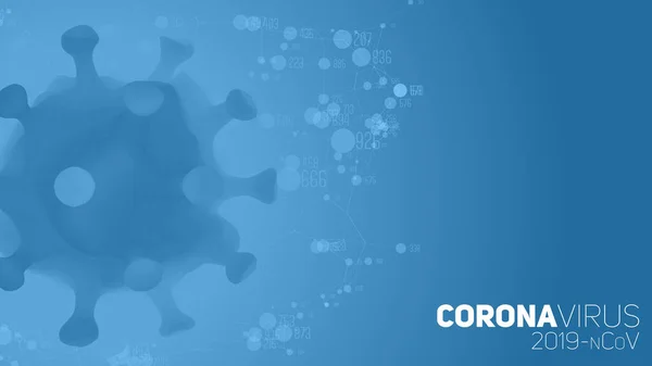 Big Data Research Coronavirus Disease Vector Ilustración Virus Nube Datos — Vector de stock