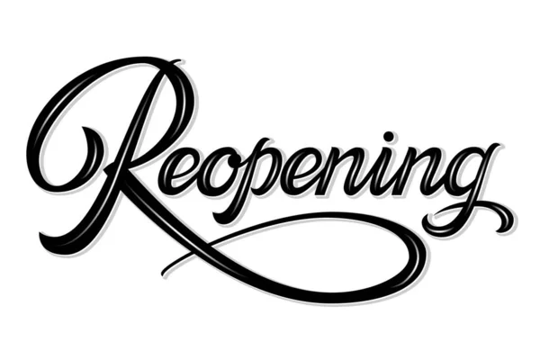 Vektör hacmi zarif el yazısıyla yazılmış el yazısını yeniden açıyor. Vektör Ink tanıtım illüstrasyonu. Beyaz, gölgeli ve röfleli. Yeniden başlatma kartları, davetiyeler, baskılar vs..