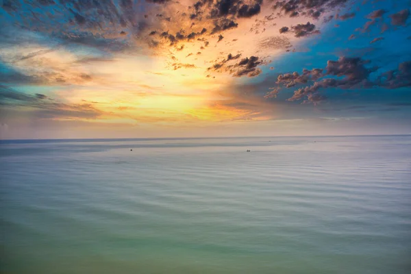 Esta Foto Única Muestra Tranquilo Mar Del Golfo Tailandia Durante — Foto de Stock