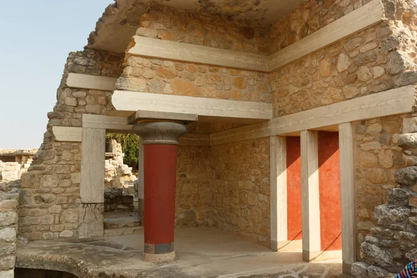 Knossos Sarayı kalıntıları, Kandiye Girit, Yunanistan — Stok fotoğraf