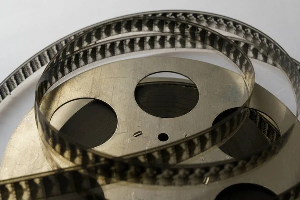 Fita de filme e cassete de ferro — Fotografia de Stock