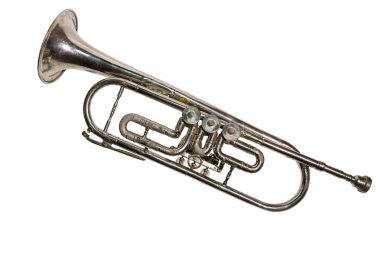 Beyaz arka planda bakır boru. Yakın plan..