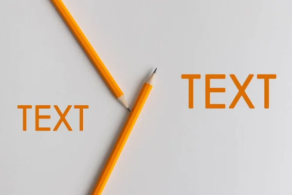 Interaktiv Fotosammansättning Orange Penna Och Utrymme För Kreativt Tänkande Text — Stockfoto