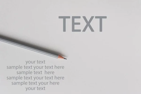 Interactive Photo Composition Gray Pencil Space Creative Thinking Text Used — Stock Photo, Image