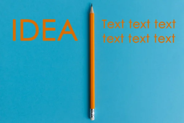 Interactive Photo Composition Orange Pencil Space Creative Thinking Text Used — Stock Photo, Image