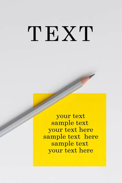 Interactive Photo Composition Gray Pencil Space Creative Thinking Text Used — Stock Photo, Image