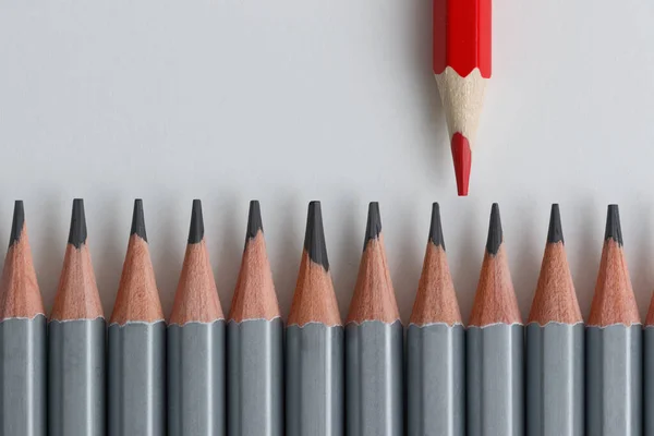 Support Group Intervention Conceptual Red Gray Pencils Each Other Isolated — Stock Photo, Image